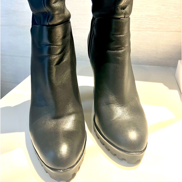 Aldo booties in black leather size 7 ❤️ - Picture 2 of 10
